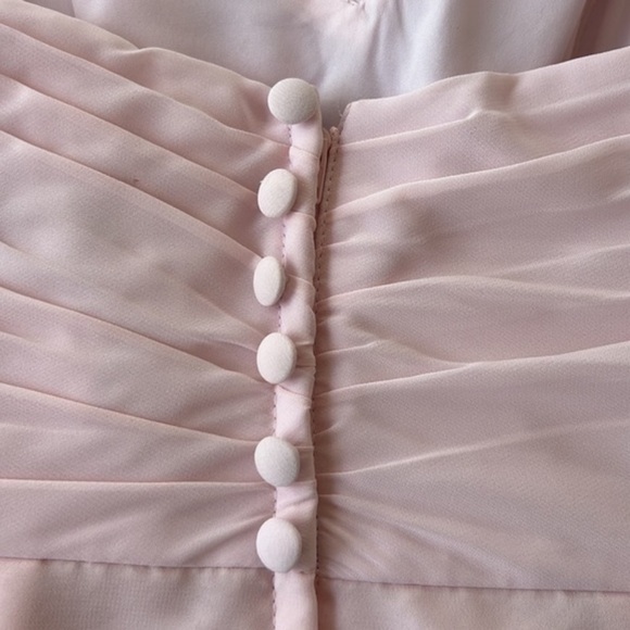 Alfred Angelo Ballerina Pink Style 7372L Draped Empire Long Bridesmaid Dress - Picture 6 of 12